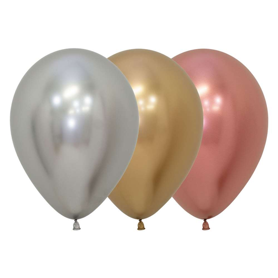 Sempertex Reflex Classic Assortment 12" Latex Balloons 50pk