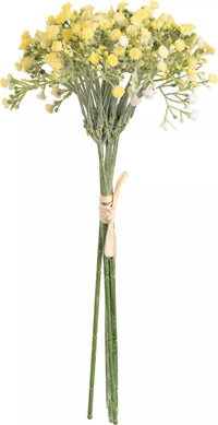 Eleganza Open Gypsophilia Bunch Pastel Yellow 31cm
