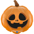 Halloween Orange Pumpkin 29" Large Foil Balloon