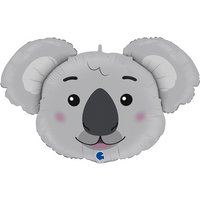 Smiling Koala Head 37" Foil Balloon