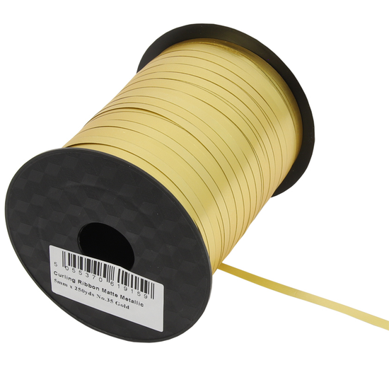 Eleganza Ribbon Matte Metallic Gold 5mm x 250yds