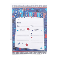 Age 21 Female Birthday Invitations 10x20pk