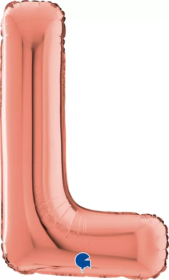 Grabo Foil Balloon Rose Gold 26" Letter L