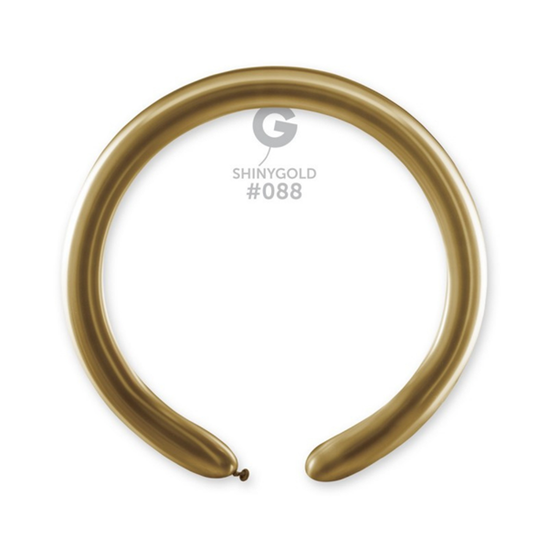 Gemar Shiny Gold 260 Modelling Latex Balloons 50pk