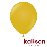 Kalisan Retro Mustard Yellow 18" Latex 25pk