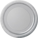 Unique 8 Pack Plates Silver Round 9