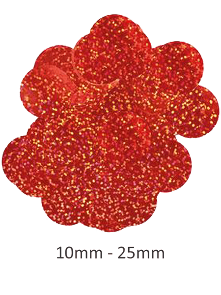 Oaktree Red Holographic Foil Confetti 25mm x 14g