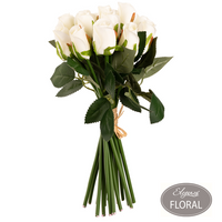 Eleganza Beatrice Rose White 15 Bud Bunch