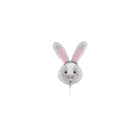 Bunny Rabbit Head 14" Mini Shape Foil Balloon