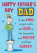 Set of six Regal Father's Day cards featuring dad-themed designs, perfect for celebrating Father's Day.