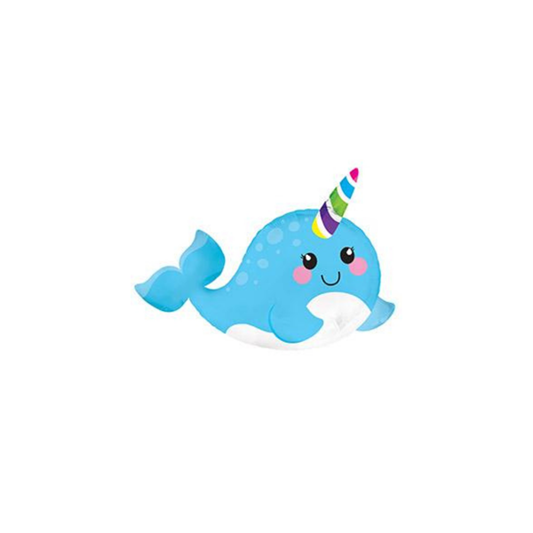 CTI Foil Balloon Narwhal 10"