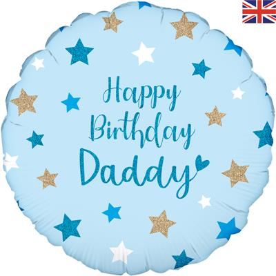 Happy Birthday Daddy 18" Foil Holographic Balloon