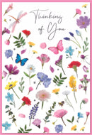 Set of six Simon Elvin Thinking Of You greeting cards, featuring heartfelt designs and messages for special occasions.