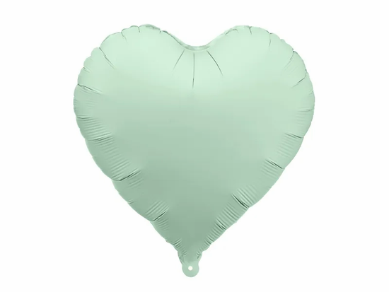 PartyDeco Foil Balloon Matte Green Heart 18