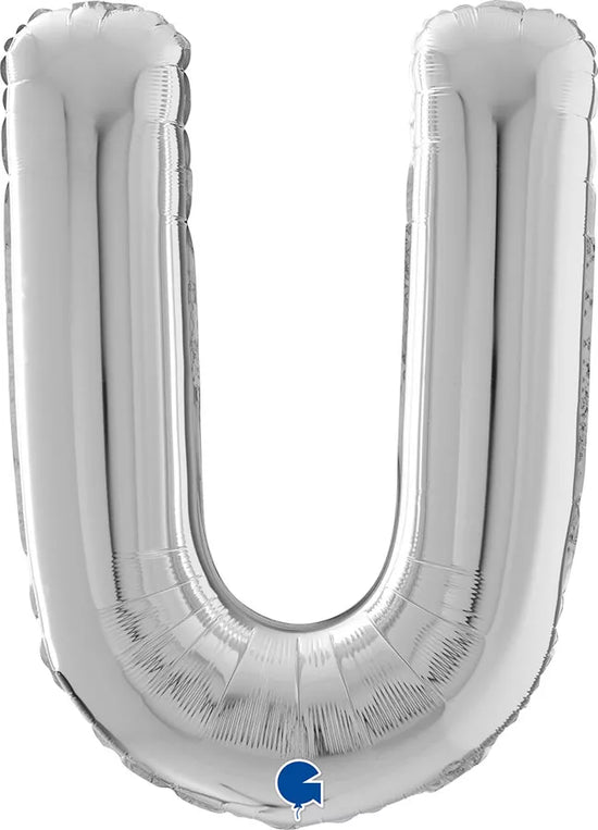 Grabo Foil Balloon Silver 26" Letter U