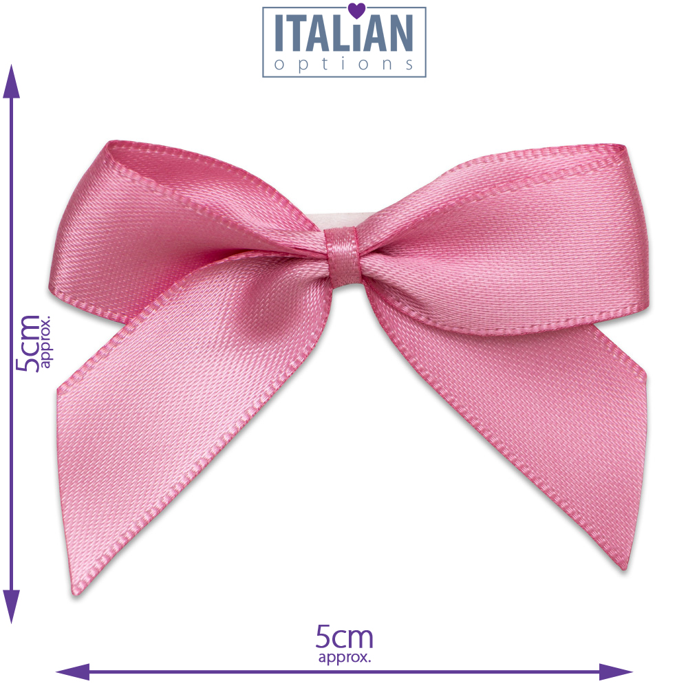 Ribbon Bows Antique Pink 5cm 12pk