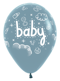 Sempertex Baby Pastel Dusk Blue 12" Latex 25pk