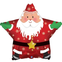 Santa Christmas Star 18" Foil Balloon