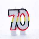 APAC Party Candle Age 70 Glitter Multicoloured