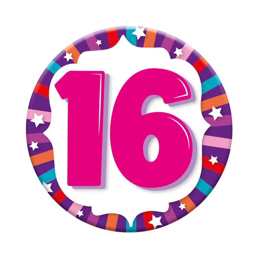Small Badges Age 16 Female 6pk