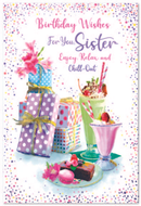 Simon Elvin 6 Pack Cards C50 Birthday Sister