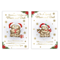 Poppyhill 12 Pack Cards C50 Christmas Mum & Dad