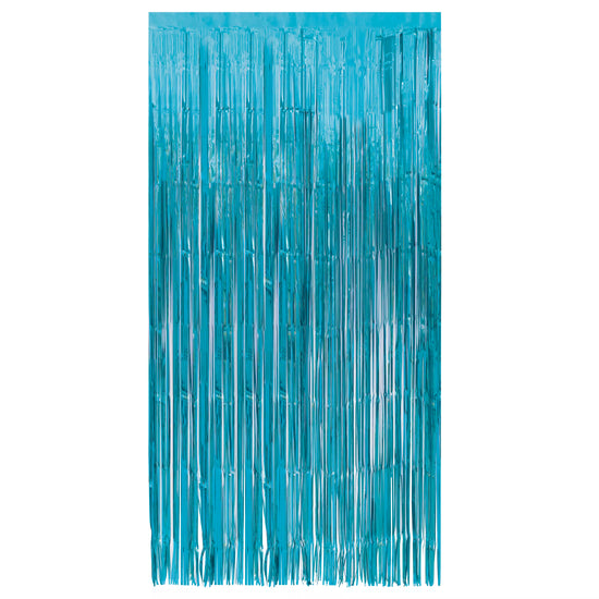 Unique Fringe Door Curtain Baby Blue 1x2M