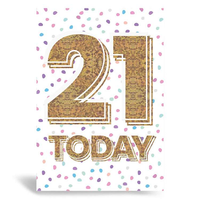 Prelude Pzazzle C50 Birthday Age 21 6pk