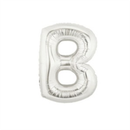 Oaktree Foil Balloon Silver 14" Letter B