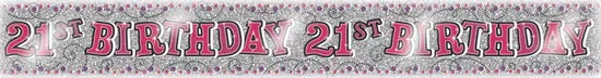 Banner 21st Birthday 12pk