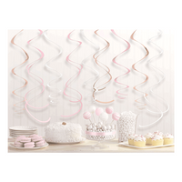 Amscan Rose Gold Swirl Decorations 12pk