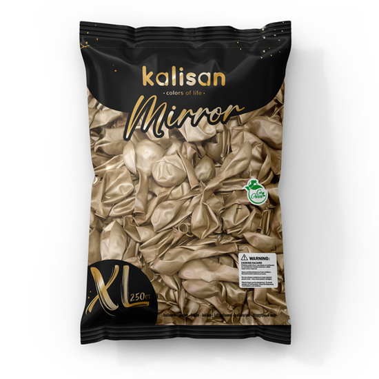 Kalisan 12" Mirror Gold Latex Balloons 250pk
