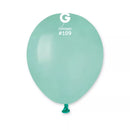 Gemar 50-pack Tiffany latex balloons for decorators, 5-inch size, bright blue color, ideal for party decorations and celebrations.