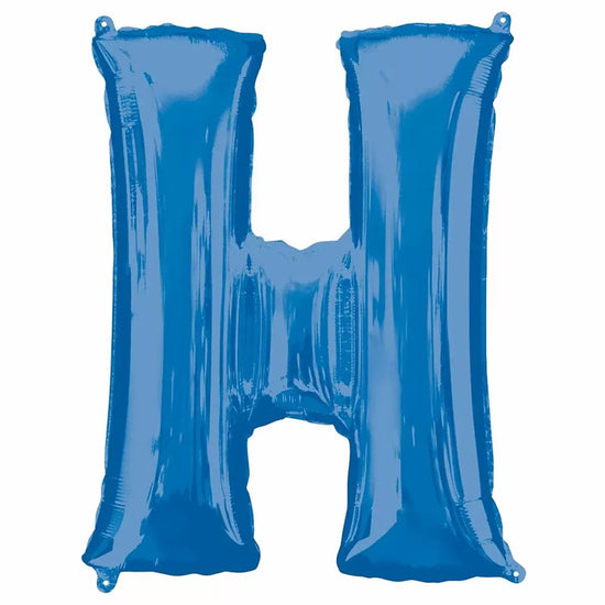 Anagram Foil Balloon Blue 34" Letter H