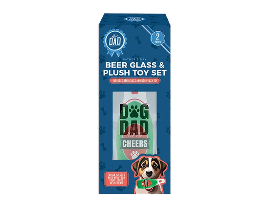 Gem Imports Beer Glass & Dog Toy Dad 568ml