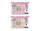Colorful unicorn and rainbow-themed mixed stationery set by Gem Imports, includes pens, notebooks, and accessories with vibrant designs.