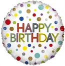 APAC Eco Birthday Rainbow Dots 18" Foil Balloon