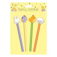Easter Pencils With Eraser Toppers 4pk