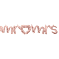 Rose Gold Mr And Mrs 59" Script Foil Balloon