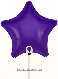 Oaktree 5 Pack Foil Balloon Purple Star 9