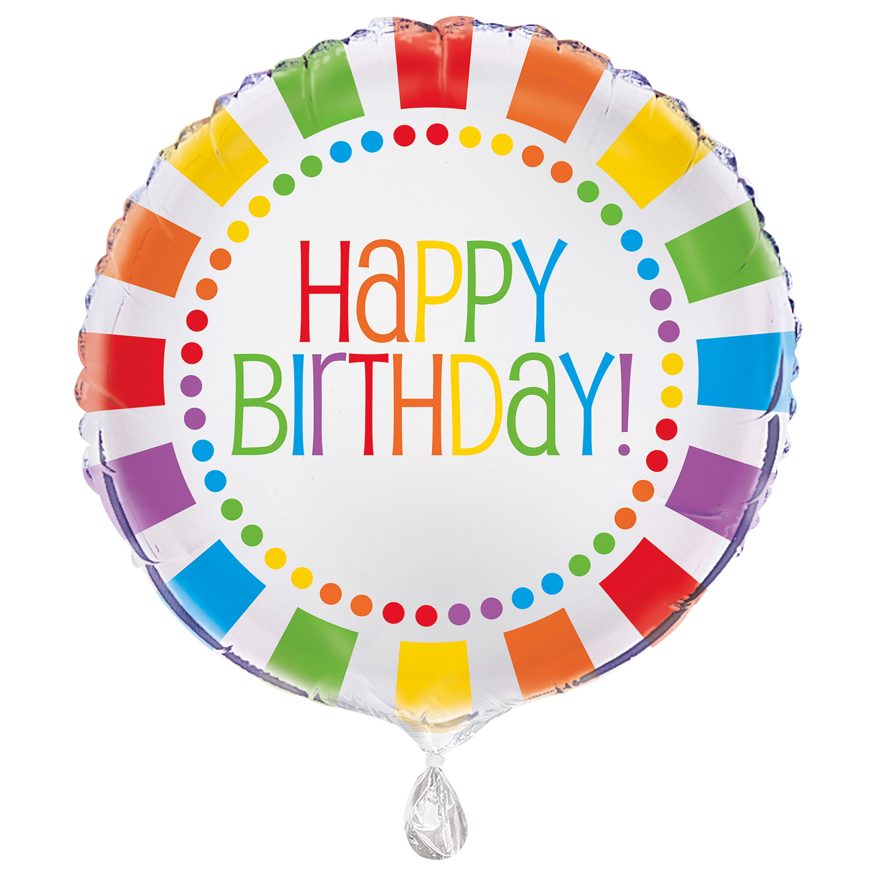 Unique Foil Balloon Rainbow Happy Birthday 18"