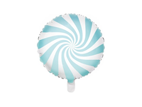 Light Blue Candy Swirl 18" Foil Balloon