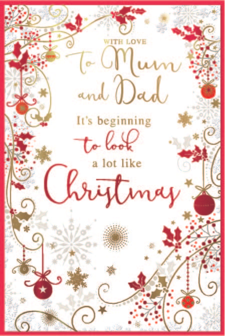 Simon Elvin 6 Pack Cards C75 Christmas Mum & Dad