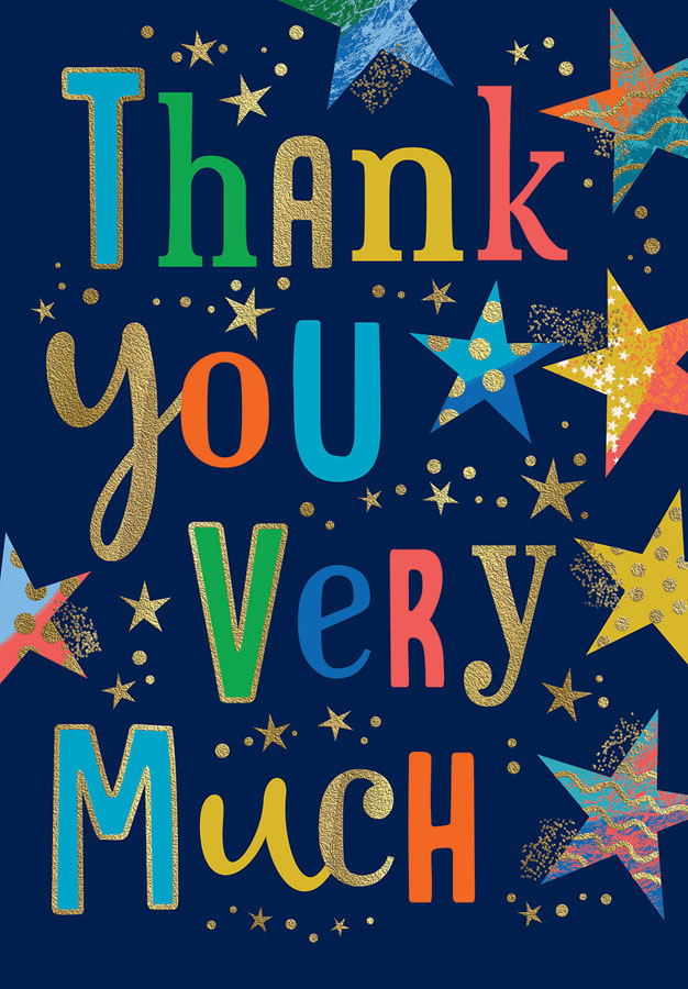 Regal 6 Pack Cards C90 Everyday Thank You Stars