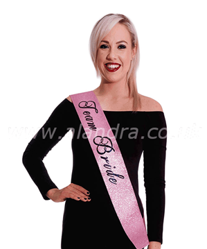 Alandra Sash Team Bride Glitter Rose Pink