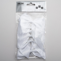 Italian Options 6 Pack Ribbon Bows White 10cm