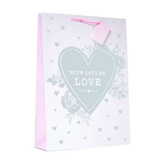 Gift Bag Lots Of Love Heart Medium Portrait 6pk