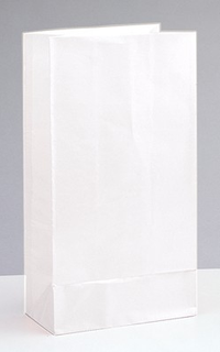 Unique 12 Pack Sweet Bags Paper White