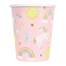 Unique 8 Pack Paper Cups Dainty Unicorn 9oz