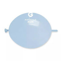 Blue Gemar 6-inch latex decorator balloons in a pack of 100, perfect for party decorations and celebrations.